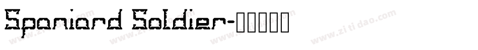 Spaniard Soldier字体转换